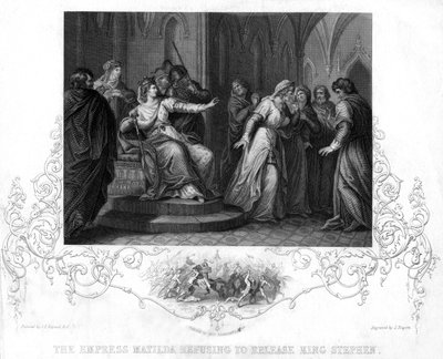 The Empress Matilda refusing to release King Stephen, 1141 by J. Rogers