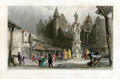 The Fish Market, Antwerp, Belgium by J. Rogers