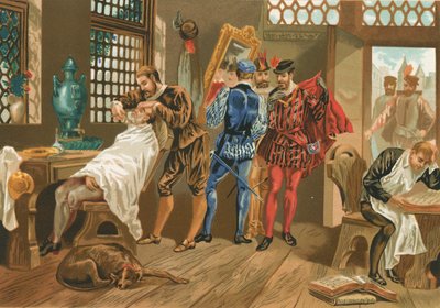 Ambroise Pare as an Apprentice Barber Surgeon in Paris by J. Serra