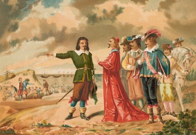Gerard Desargues and Cardinal Richelieu at La Rochelle by J. Ventura