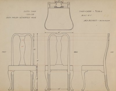 Drawing for Chair by Jack Bochner