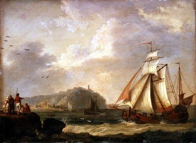 A Dutch Pink Returning to Shore by Jacob Philippe Hackert