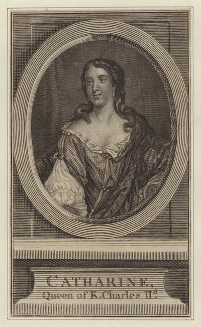 Catherine, Queen of King Charles II (engraving) by Jacob (after) Huysmans
