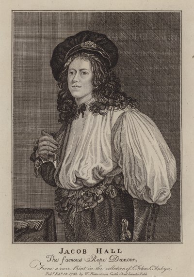Jacob Hall, English rope dancer and acrobat active during the reign of King Charles II by Jacob (after) Van Oost the Younger