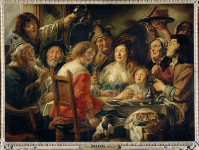The Bean-King, a Festivity for Epiphany by Jacob (studio of) Jordaens