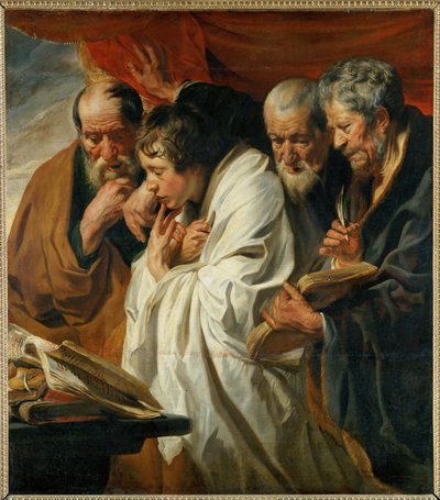 The Four Evangelists: Matthew, Luke, Mark, and John by Jacob (studio of) Jordaens