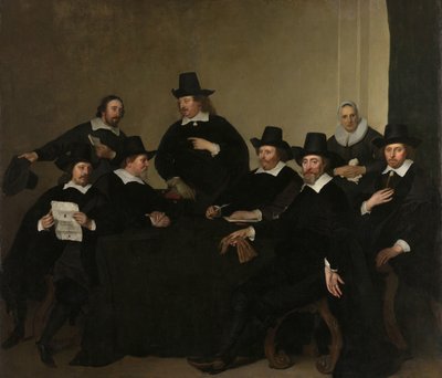 Regents of the Nieuwe Zijds Institute for the Outdoor Relief of the Poor, Amsterdam, c. 1650 by Jacob Adriaensz. Backer