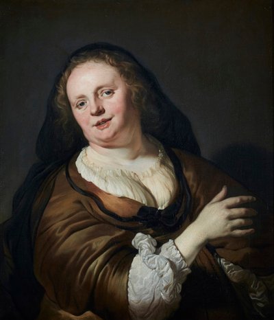 Tronie of a Woman with a Black Veil by Jacob Adriaensz Backer
