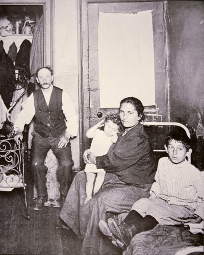 Immigrant family, Lower East Side, New York City, c.1910 by Jacob August Riis