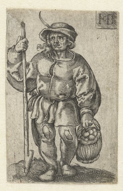 Farmer with a Basket of Eggs by Jacob Binck