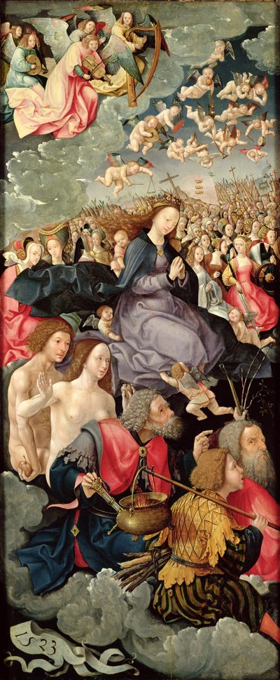 Left wing of Triptych with Adoration of the Trinity by Jacob Cornelisz van Oostsanen