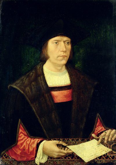 Portrait of a Man with a Letter by Jacob Cornelisz van Oostsanen