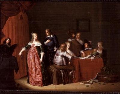 Party in an Interior by Jacob F. van der (follower of) Merck