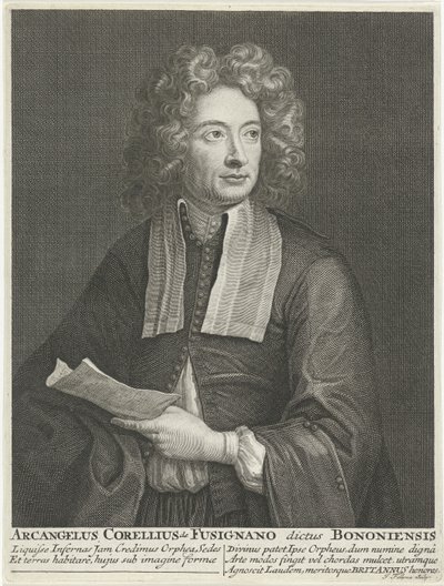 Portrait of the Composer and Violinist Arcangelo Corelli by Jacob Folkema
