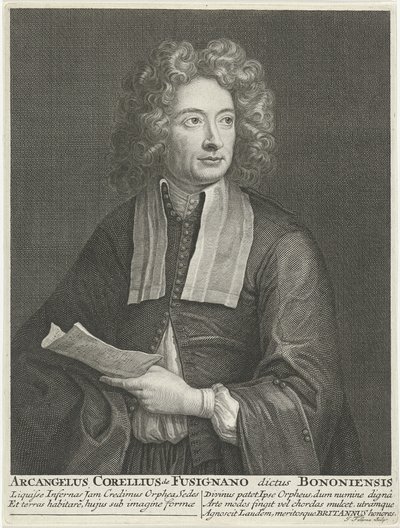 Portrait of the Composer and Violinist Arcangelo Corelli by Jacob Folkema