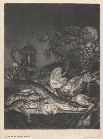 Still Life with Fish and Poultry by Jacob Gole