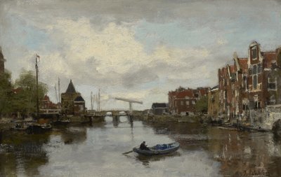 View of a Dutch Town by Jacob Henricus or Hendricus Maris
