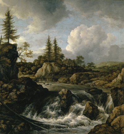 Landscape with Waterfall by Jacob van Ruisdael