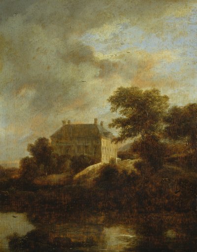 Landscape with country house by Jacob van Ruisdael