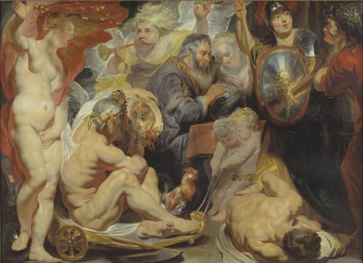 Allegory on Science. Minerva and Cronus Protect Science Against Envy and Ignorance by Jacob Jordaens