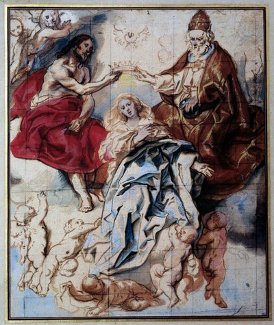 Coronation of the Virgin by the Holy Trinity by Jacob Jordaens