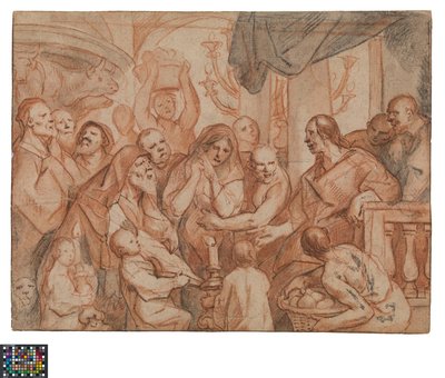 Christ and the Adulterous Woman, Preparatory Sketch, Reverse: The Arrest of Christ by Jacob Jordaens