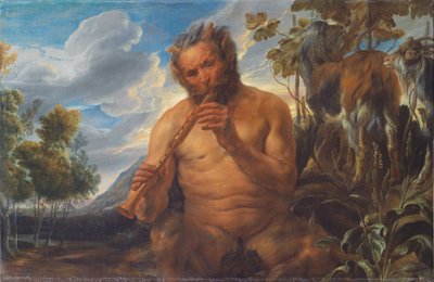 Satyr Playing the Pipe (Fragment) by Jacob Jordaens