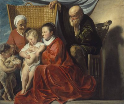 The Holy Family with Anna and the Boy John by Jacob Jordaens