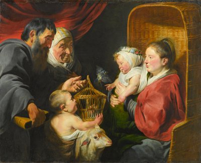 The Virgin and Child with St. John and His Parents by Jacob Jordaens