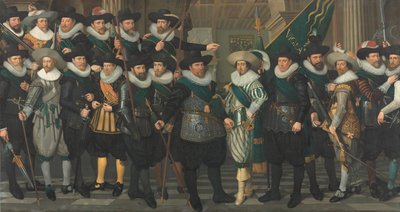 Civic Guardsmen of the Company of Captain Jacob Pieterszn Hooghkamer and Lieutenant Pieter Jacobszn van Rijn by Jacob Lyon