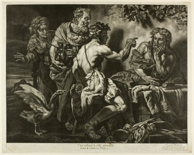 Jupiter and Mercury with Philemon and Baucis by Jacob Mannl