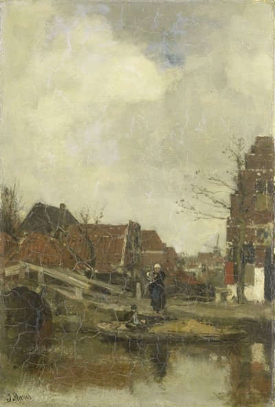 Old Neighborhood by the Water by Jacob Maris