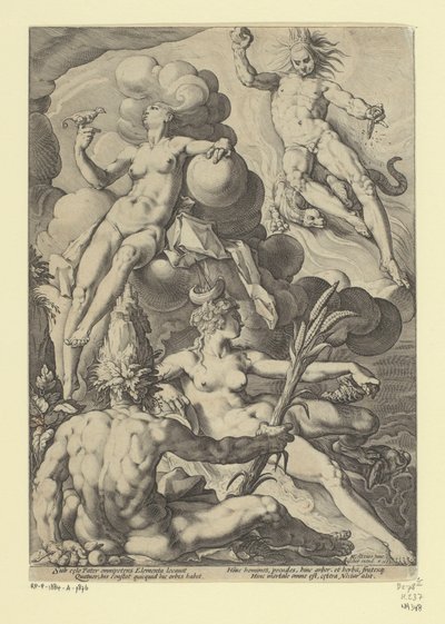 The Four Elements from Mythological and Allegorical Representations by Jacob Matham (attributed to)