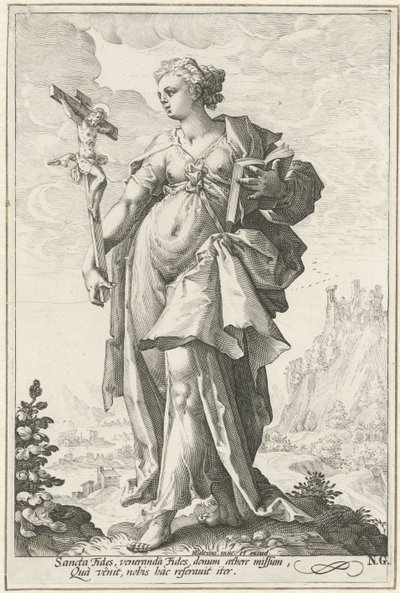 Faith (Fides) by Jacob Matham (attributed to)