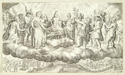 Bacchus Offering Wine to Jupiter by Jacob Matham