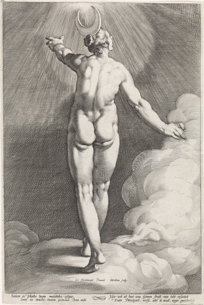 Diana as Luna (Diana and Apollo as Luna and Helios series) by Jacob Matham