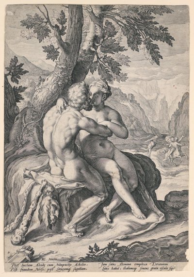 Hercules and Dejanira, from a series of the Loves of the Gods by Jacob Matham