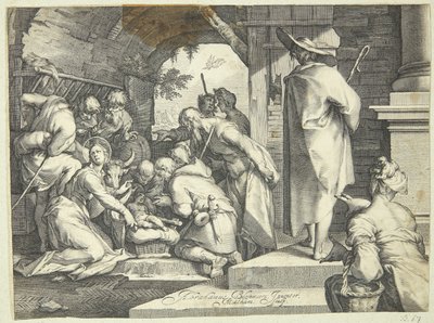 The Adoration of the Shepherds by Jacob Matham