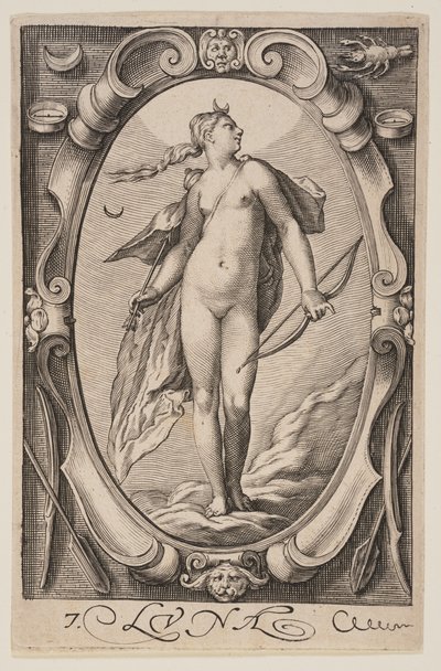 Luna, from The Seven Planets by Jacob Matham