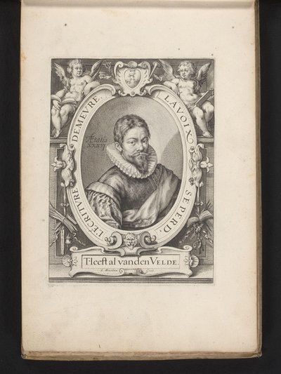Portrait of Jan van den Velde at Age 36 by Jacob Matham