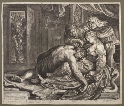 Samson and Delilah by Jacob Matham