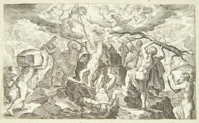 The Battle between the Gods and the Titans by Jacob Matham