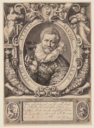 Vincent Jacobsz. Coster, wine merchant by Jacob Matham