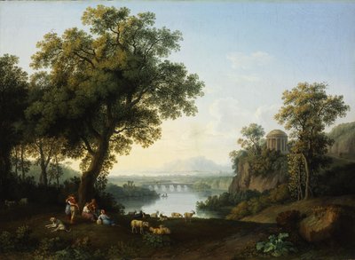 Riverside Landscape by Jacob Philipp Hackert