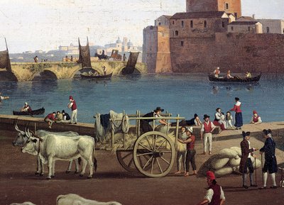View of port of Trani, by Philippe Hackert by Jacob Philippe Hackert