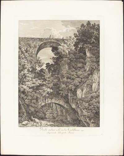 Ancient Bridge at Civita Castellana, Commonly Called Terano Bridge by Jacob Wilhelm Mechau