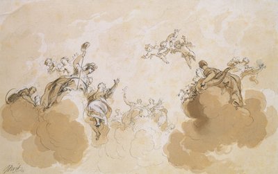Design for a Ceiling in Valkenburg House, Haarlem by Jacob de Wit