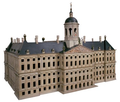 Prudence. Image with the Model of the New Town Hall on the Dam. by Jacob van Campen