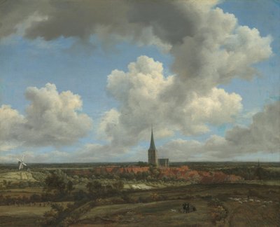 Flat Landscape with View of Ootmarsum (Overijssel) by Jacob van Ruisdael