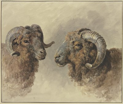 Two sheep by Jacob van Strij
